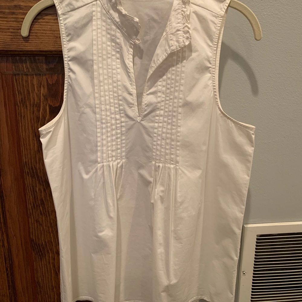 Theory white babybdoll top